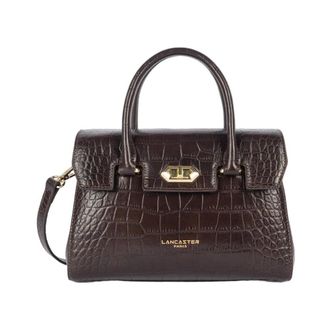 Lancaster Tassen, Dames, Bruin, ONE Size, Leer, Sac &agrave; rabat S Exo