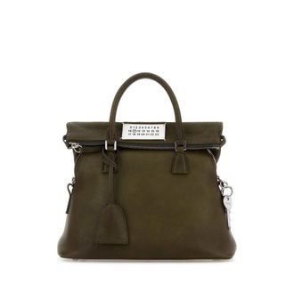 Maison Margiela Olive Green Leather Mini 5Ac Handbag