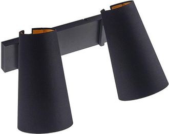 Lucande L&aacute;mpara De Pared kemoni En Negro Metal - Lucande