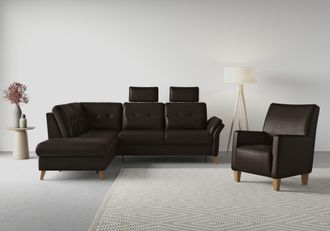 Sit&more Ecksofa »Göteborg« inkl. Sitztiefenverstellung, wahlweise mit Bettfunktion & Bettkasten