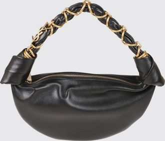 Saint Laurent Borsa hobo Amalia in pelle di agnello liscia con monogramma YSL