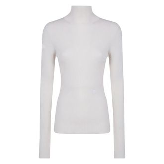 Patou Jersey de cuello alto acanalado - Knitwear - Mujer - Blanco - L