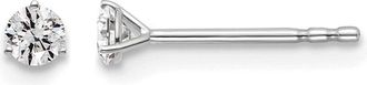 Diamond2Deal 14k White Gold 1/7 ct Round Lab Grown Diamond Stud Earrings VS Clarity, G-H Color