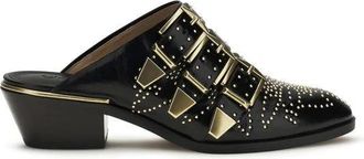 Chlo&eacute; Susan leren muiltjes - Dames - Muiltjes - Zwart - 39 EU - Leer - Schoenen