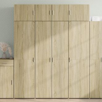 Berkfield Home Highboard Sonoma Oak 80x42.5x185 cm Engineered Wood in Brown