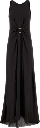 Giorgio Armani Dark Brown Crepe Long Dress
