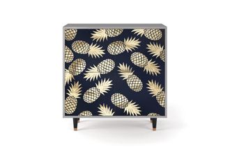 StoryZ Aparador azul y amarillo 4 puertas L 96 cm