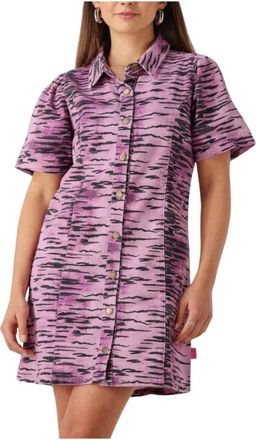 Harper & Yve Kleedjes, Dames, Paars, XL, Paarse Mini Jurk Sarah-Dr