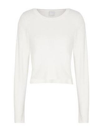 8 by YOOX RIBBED KNIT SLIM FIT EXTRA CROPPED CREW-NECK