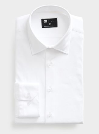 Le 31 Mens Stretch 100% cotton shirt Modern fit