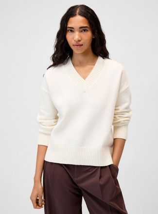 Twik Womens Plush knit V-neck sweater