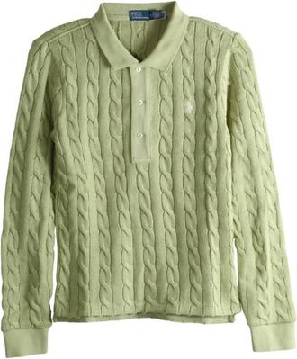 Polo Ralph Lauren Cable-Knit Polo Shirt, Size Medium