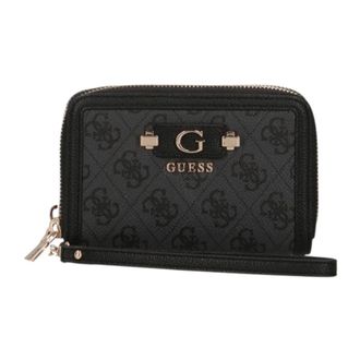 Guess Lindsey Portemonnee - Dames - Portefeuilles - Zwart - ONE Size - Leer - Accessoires