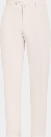 Kiton Men & apos;s Stretch Tapered Leg Flat-Front Trousers