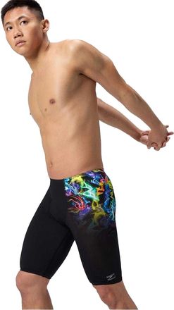 Speedo Slim-fit jammer-shorts voor heren met grafische print (Zwart)
