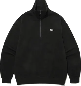 The North Face Logo Fleece Half Zip Sweater Black NM5MP03B