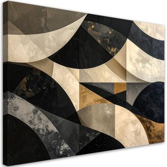 Feeby Cuadro Sobre Lienzo, Abstracci&oacute;n Geom&eacute;trica Moderna, 120x80