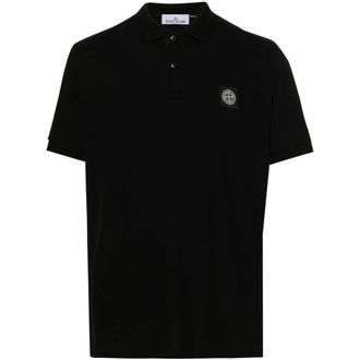 Stone Island Compass-patch Piqu&eacute; Polo Shirt