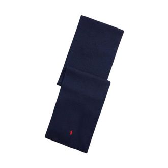 Polo Ralph Lauren Bufanda de Lana con Logo de Pony Distintivo - Accessories - Hombre - Azul - ONE SIZE