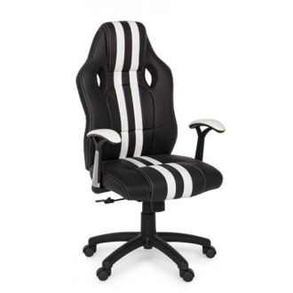 BIZZOTTO Sill&oacute;n De Oficina Con Reposabrazos Spider En Polipiel Blanca
