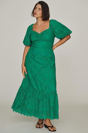 English Factory Puff-Sleeve Maxi Dress