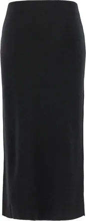 P.A.R.O.S.H. Womens Black Wool And Cashmere Stretch Skirt