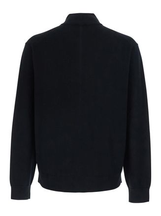 Calvin Klein Merino Wool Half-Zip Sweater - Black