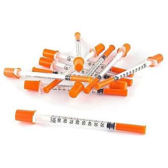 OEM Jeringa De 1 Ml/cc Con Aguja De 30 G Y 0,5 Pulgadas - Naranja (30 G-13 Mm-paquete De 100) -crezuo