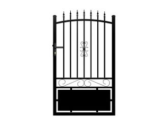 Vente-Unique Vente-unique - Cancello A Battente L100 X H160/170 Cm In Alluminio Nero - Nerbis