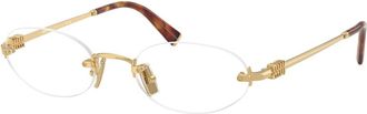 Miu Miu Ovale Brillen - unisex - Brillen - Geel - 53 MM - Accessoires