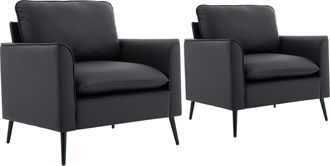 STILVORA Stilvora Sedia Da Ufficio Ergonomica Con Poggiapiedi E Supporto Lombare Ad Aria, Pelle, Nero