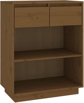 vidaXL Console Cabinet Honey Brown 60x34x75 cm Solid Wood Pine Vidaxl
