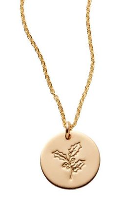 Made by Mary December Birth Flower Necklace in Gold Filled at Nordstrom, Size Medium