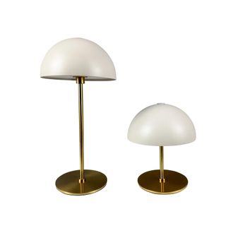 Dyberg Larsen L&aacute;mparas De Mesa Dyberg Larsen Modelo Elegante Crema 20 Cm Lat&oacute;n