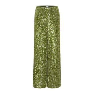 Saint Tropez Green Calla Trousers ReyanaSZ - female - Saint Tropez - Wide Trousers - Green - 2XL - Trousers