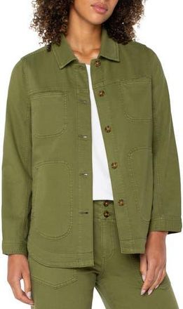 Liverpool L.A. Denim Shirt Jacket in Hemlock at Nordstrom Rack, Size X-Large