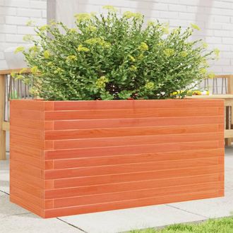 vidaXL Vidaxl - Jardinera De Madera Maciza Pino Marr&oacute;n Cera 90x40x46 Cm
