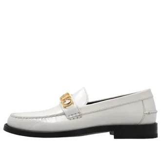 Gucci (WMNS) Gucci Loafer with Metal Gucci logo White 700036-D3V00-9022