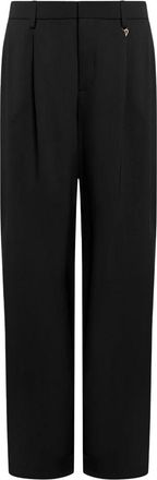 Dondup Lia Broek - Dames - Straight fit broeken - Zwart - L - Wol - Broeken