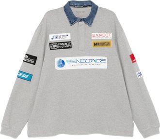 Martine Rose Polo con applicazione - Grigio