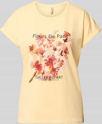 Soyaconcept T-Shirt mit Motiv-Print Modell RINA in DUNKEL GELB, Gr&ouml;&szlig;e XXL