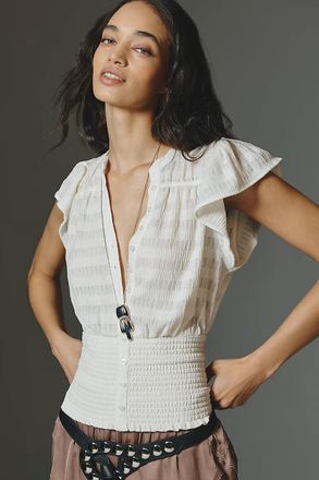 Maeve Waisted Short Sleeve Top