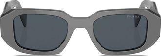 Prada Grey Rectangle Frame Sunglasses - Unisex - Acetate
