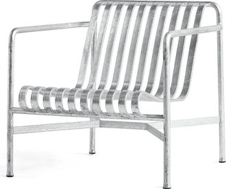 HAY Palissade Lounge Chair low, hot galvanised
