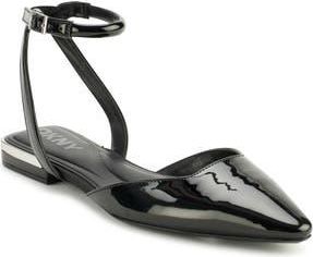 DKNY Cacia Ankle Strap Flat in Black at Nordstrom Rack, Size 8.5