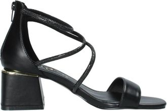Ex&eacute; Womens Carmen Low Heel Sandals In Black