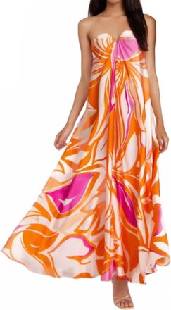 Lavender Brown Jovie Maxi Dress In Orange Cream