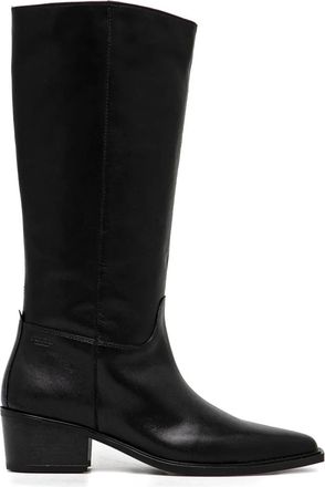 Vagabond 40mm Kelsey pointed-toe leather boots - women - Calf Leather/Cotton/Goat Skin/TENCEL/Synthetic Rubber - 37 - Black