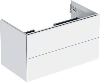 Keramag Geberit One Mueble Bajo Lavabo, 2 Cajones, 88.8x50.4x47cm
