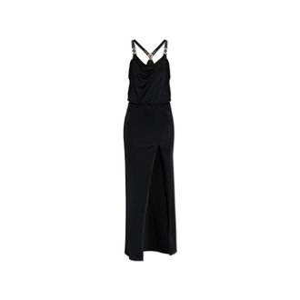 Versace Medusa 95 Draped Gown - female - Versace - Party Dresses - Black - M - Dresses